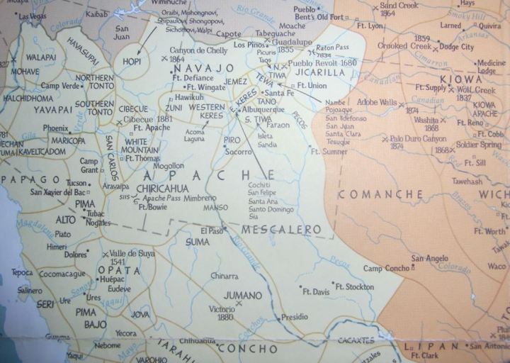 kaart Apaches